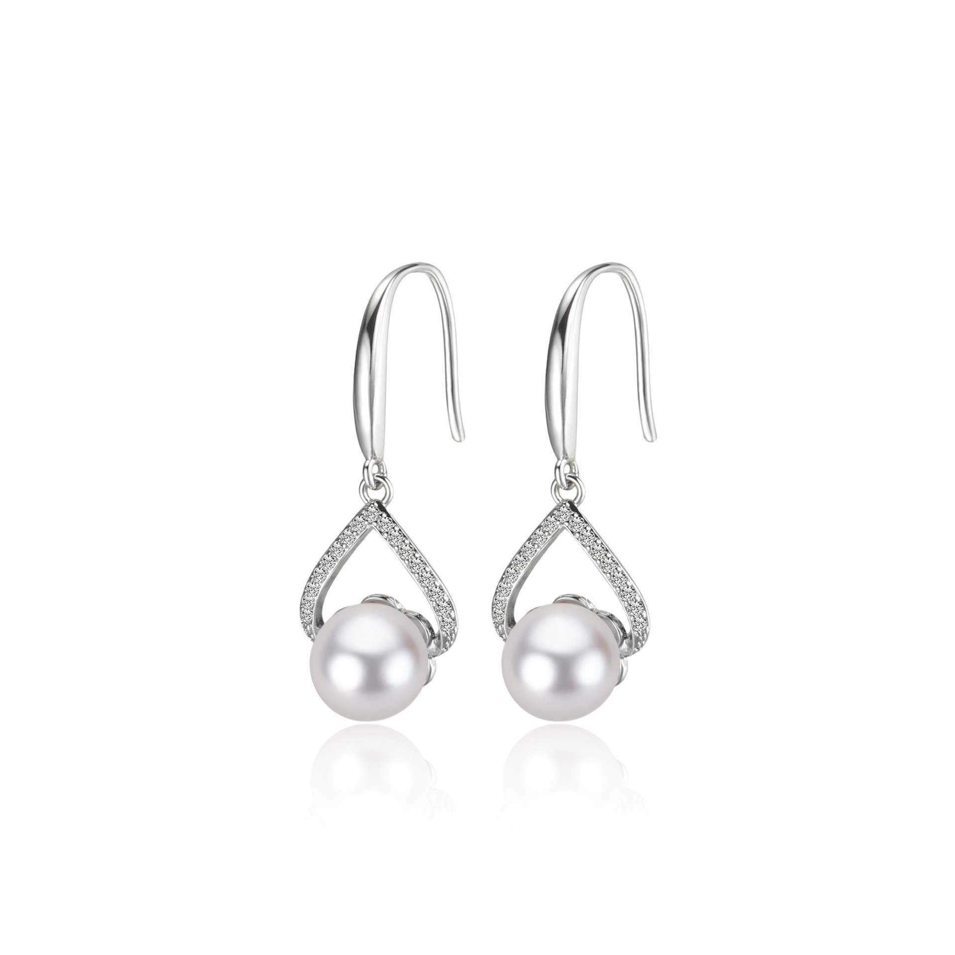 2024新款珍珠耳钉 雨滴耳坠 s925耳环耳饰轻奢时尚女首饰-阿里巴巴