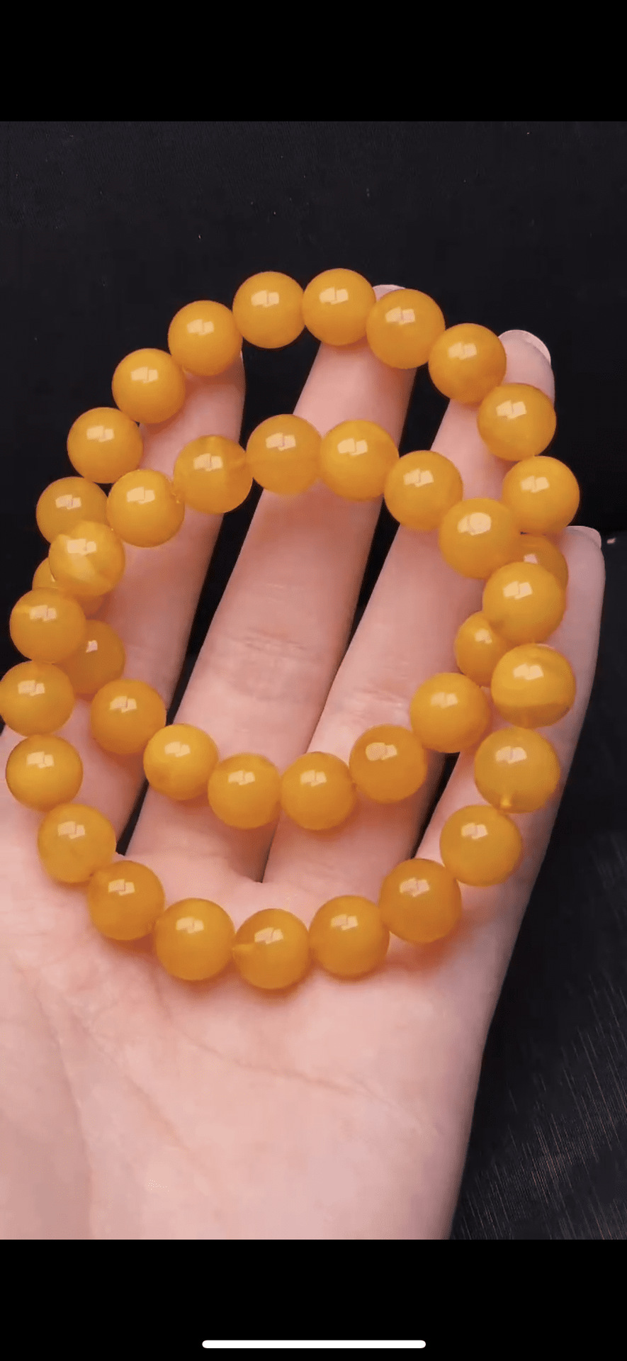 天然老蜜蜡108佛珠批发 三圈手链满蜜 蜡质浓郁 全品三无尺寸6.