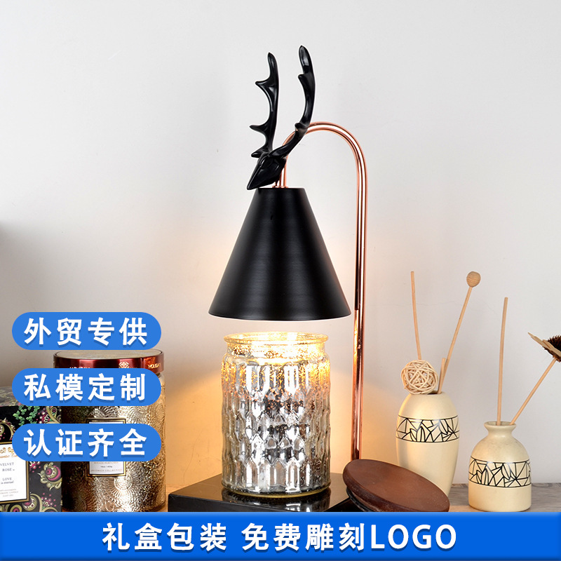 Marble Wax Melting Lamp Bedroom Bedside Lamp Aromatherapy Candle Lily Wax Melting Lamp Candle Melting Lamp Gift Decoration Taiwan