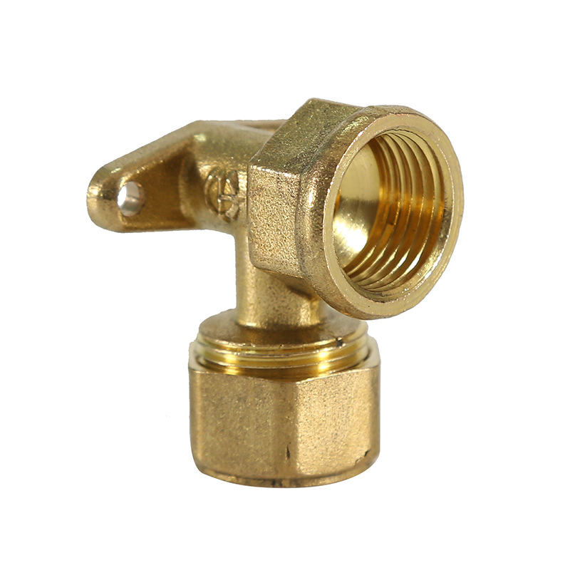 1216铝塑管接头4分铜卡扣内外丝直接弯头三通太阳能热水器活接头