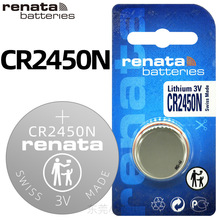 原装进口瑞士renata CR2450N纽扣电池汽车钥匙电子3V锂电池批发
