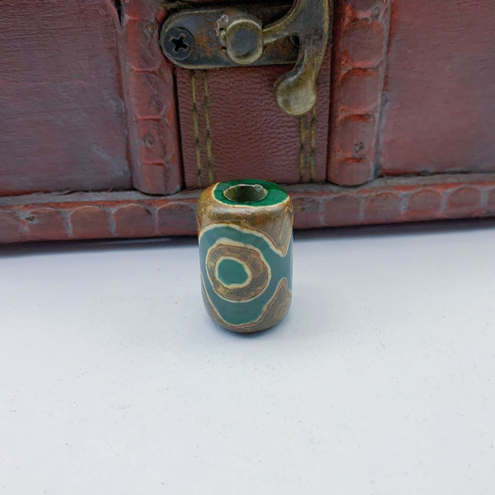 藏式大孔天珠三眼天珠坠伞绳坠配件手串配饰diy饰品项链坠手机坠