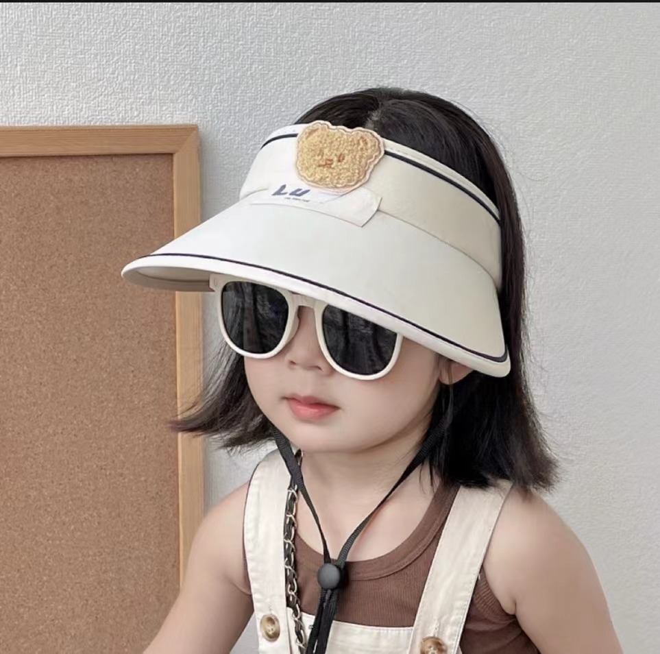 Children's Sun Protection Sun Hat Summer Sun Protection Hat Boys and Girls Bear Sun Hat Children's Sun Hat Sun Protection Hat Uv Protection