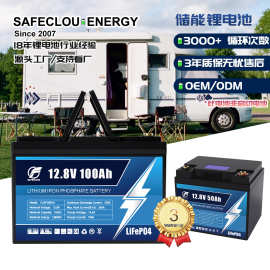 定制12V24V100Ah200Ah磷酸铁锂电池通讯基站UPS电源房车储能电池