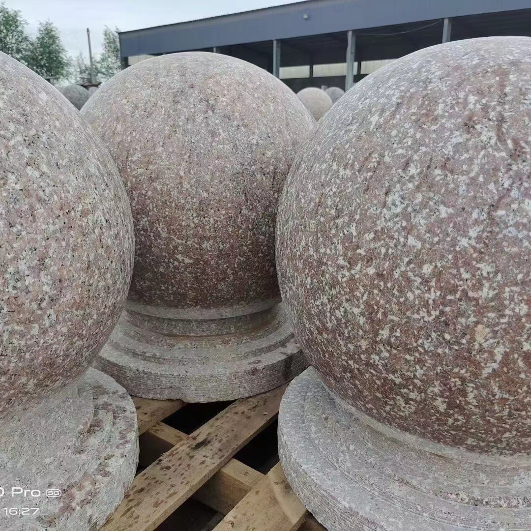 挡路学校广场石墩子路障石球拦路石球阻车石球圆球大理石花岗岩