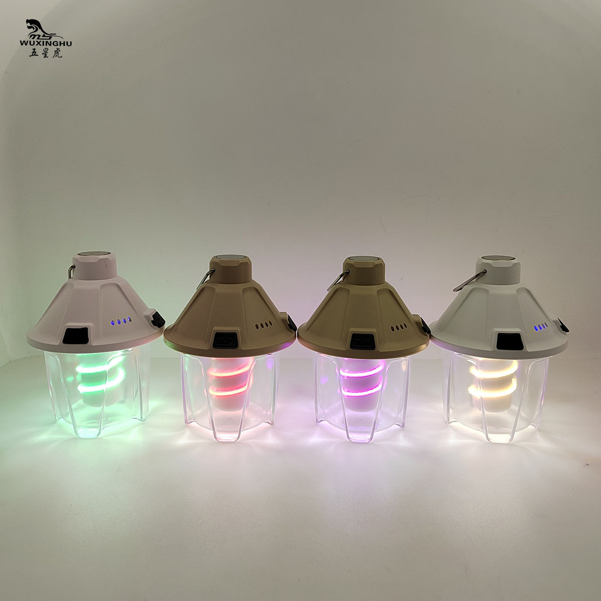 New Tungsten Bulb Camping Lantern with Magnet Power Display Type-C Charging Port Multi-Function Lamp