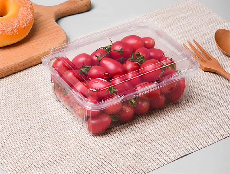超市一次性500克水果包装盒 生鲜水果连盖pet塑料透明盒子一斤装