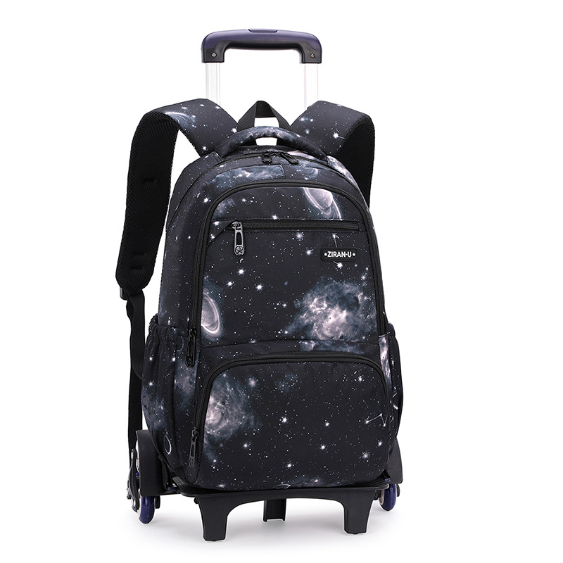 One Piece Dropshipping Natural Fish Trolley Schoolbag Large Capacity Boy Schoolgirl Fashion Backpack Cross-Border Hot