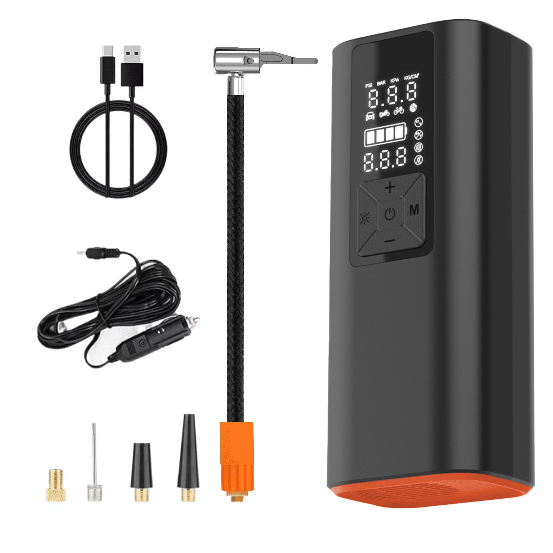 车载充气泵汽车电动打气泵自动充停无线 有线双模式多功能打气筒