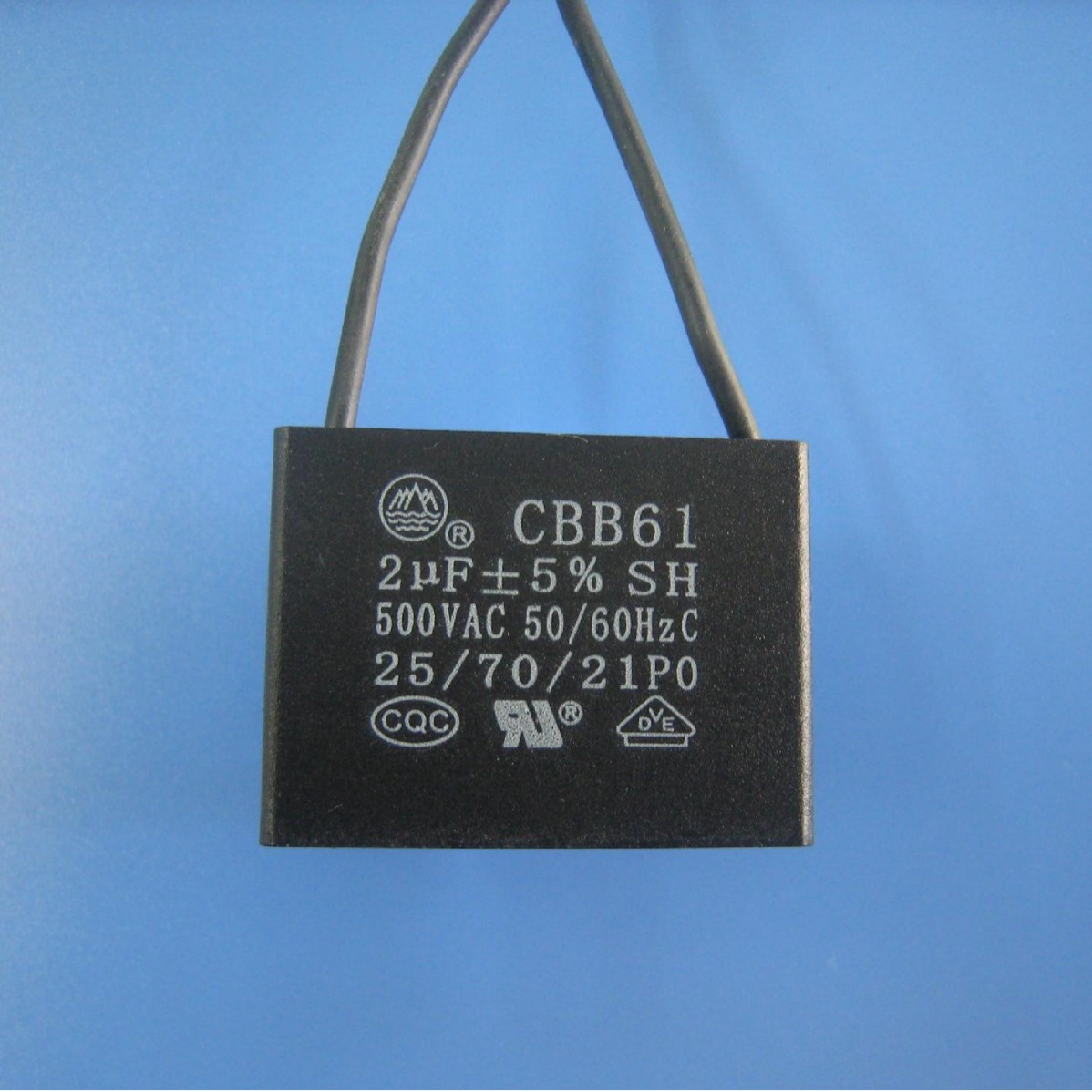 电机配件五峰cbb电容2uf500v25w电机启动有cqc认证