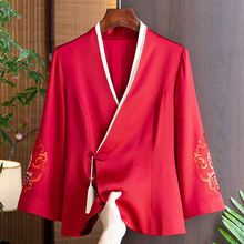 中国风唐装女装复古汉元素短款秋冬改良旗袍中式茶服汉服上衣外套