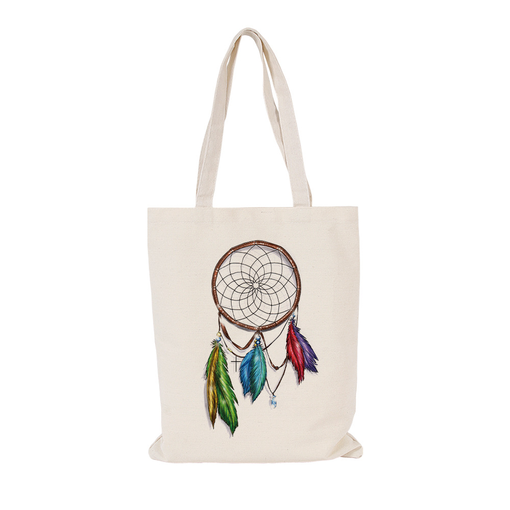 New Dreamcatcher Canvas Handbag Shoulder Bag Women's Beach Bag Shopping Bag Tote Bag Canvas Bag Canvas Bag