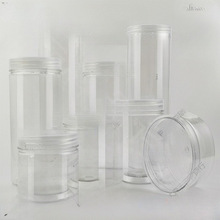 透明圆形塑料罐子食品密封罐文玩灌子饼干干果盒子一次性小瓶