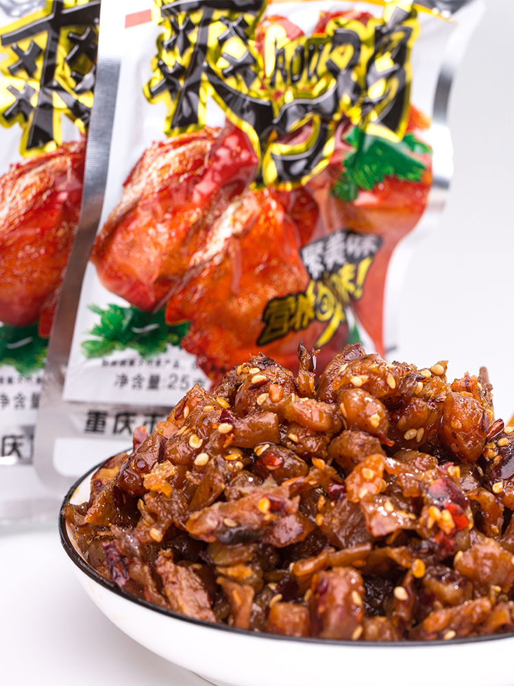 登荣香辣爽口鸡辣子鸡重庆特产荣登辣条口水鸡辣子鸡丁零食小吃