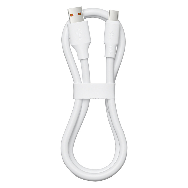 White Single Wire Python Fast Charge Data Cable 120W for Apple Huawei Super Fast Charge Charging Cable Factory Wholesale