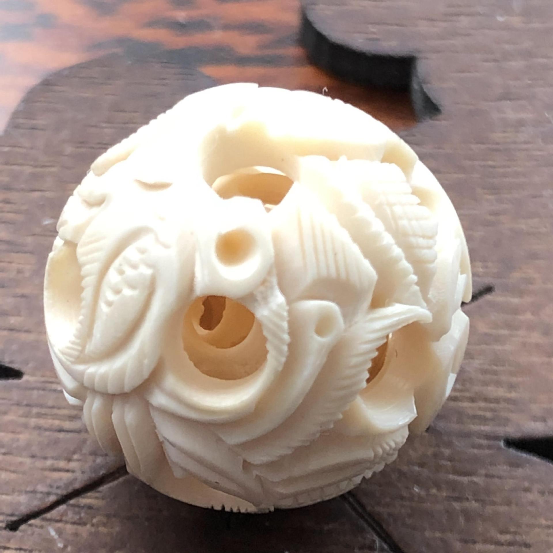 唐龙猛犸 猛犸鬼工球 玲珑球 猛犸雕刻圆珠 猛犸龙凤雕刻珠