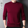 Semi-high collar 100% Cardigan Men's 2022 Autumn and winter new pattern middle age Simplicity Base coat man sweater