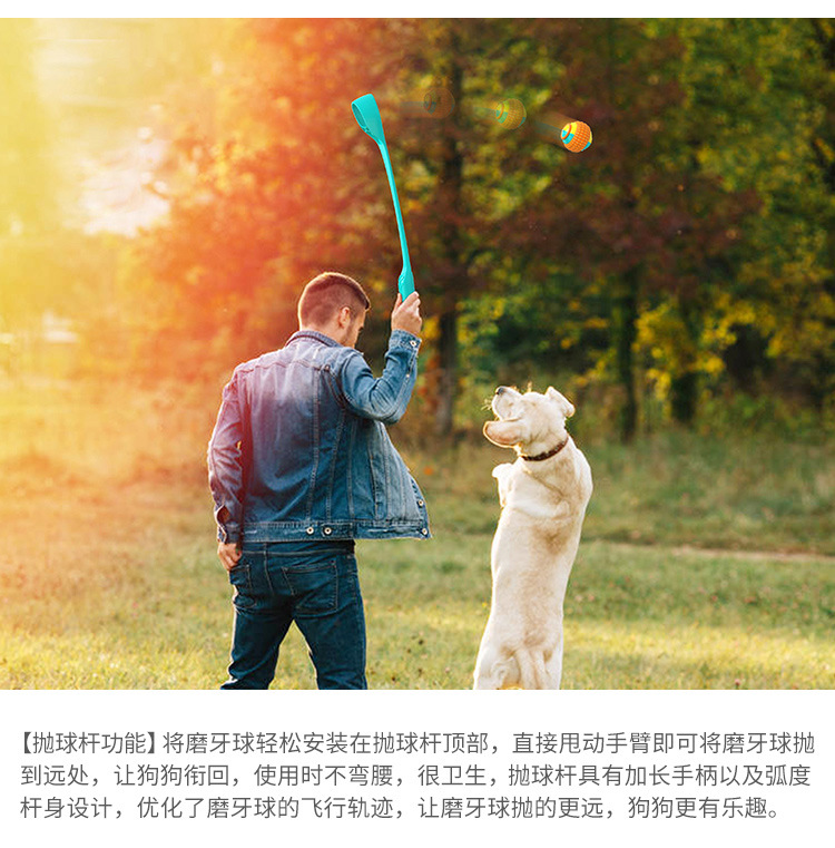 宠物用品玩具抛球杆狗狗训练多用途抛球器户外巡回互动玩具扔球杆