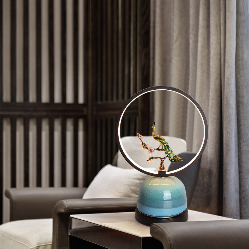 新中式台灯客厅卧室床头灯禅意简约中国风创意陶瓷台灯装饰灯具