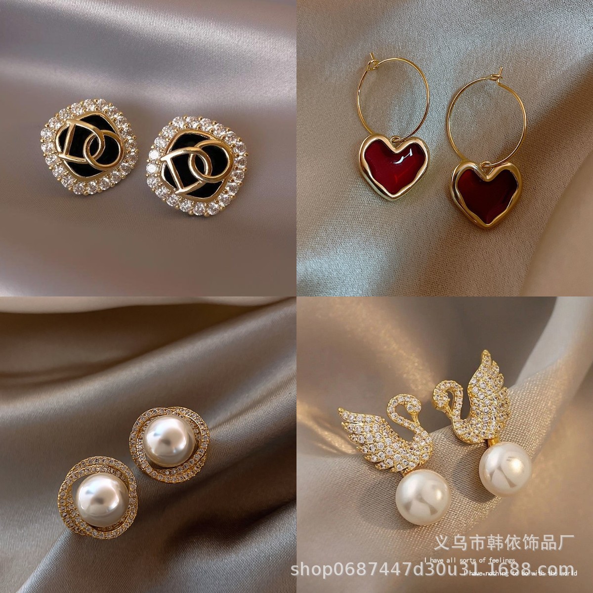 New S925 Silver Needle Stud Earrings Fashion Pearl Hot Earrings Fairy Fresh Simple Temperament Jewelry Wholesale Female