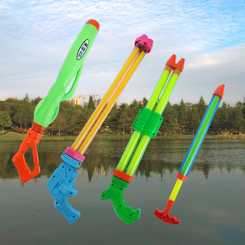 Large Water Gun Children's Drifting Toy Pull-out Plastic Gatling High-Pressure Water Gun Water Gun Factory Wholesale