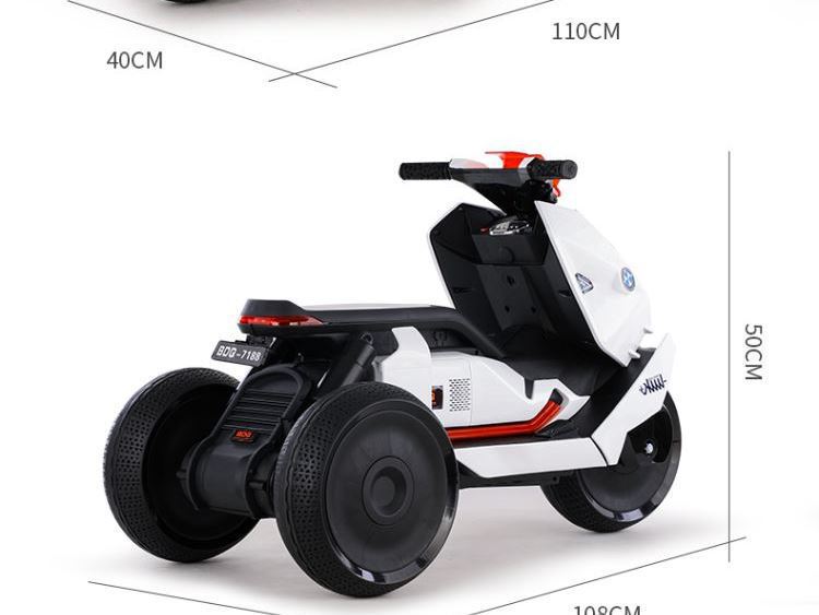 大号摩托车两轮三轮儿童电动摩托车带辅助轮双驱电动车