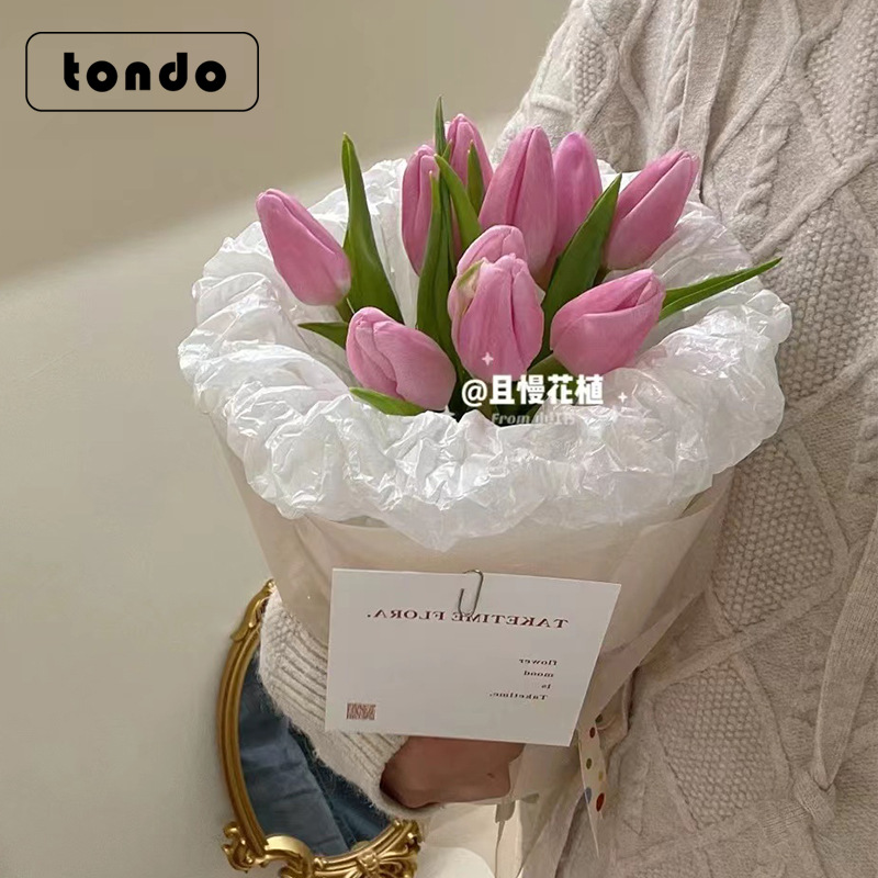 加厚雪梨纸塑形蛋糕内衬纸 鲜花花束包装纸手揉纸珠光雪梨纸批发