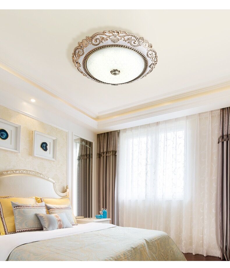 欧式吸顶灯卧室房间led顶灯过道玄关走廊灯简欧阳台灯具
