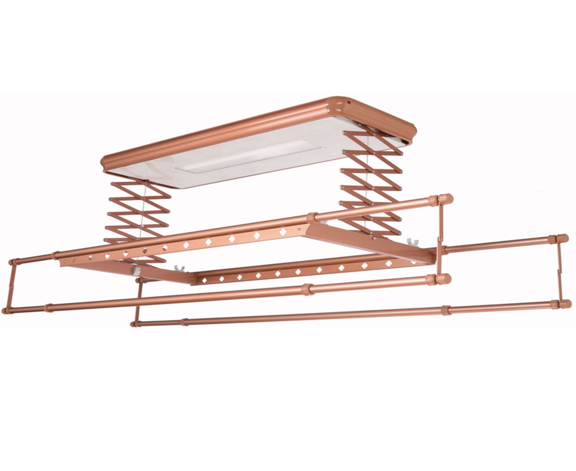 电动智能升降晾衣架批发led照明电动升降功能阳台晾衣架折叠批发