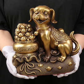 3%厂家促销招财狗法斗摆件门口鞋柜放钥匙收纳盒斗牛犬模型玄关摆件