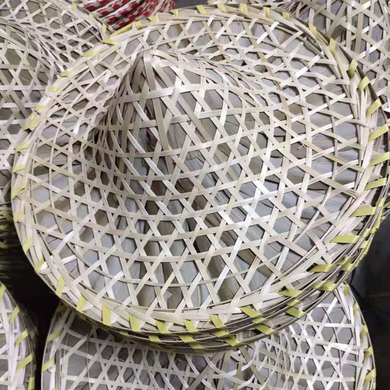 竹编红军斗笠竹叶帽节目演出道具户外大沿防晒蓑衣帽成人草帽批发