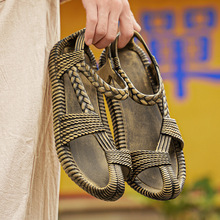 夏季凉鞋户外休闲沙滩草鞋情侣跨境大码外贸EVA编制凉鞋越南凉鞋