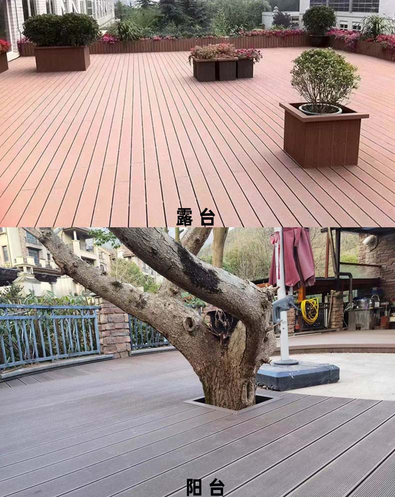 畅销家装建材木塑地板真正塑木地板厂家批发户外仿木公园塑木地板