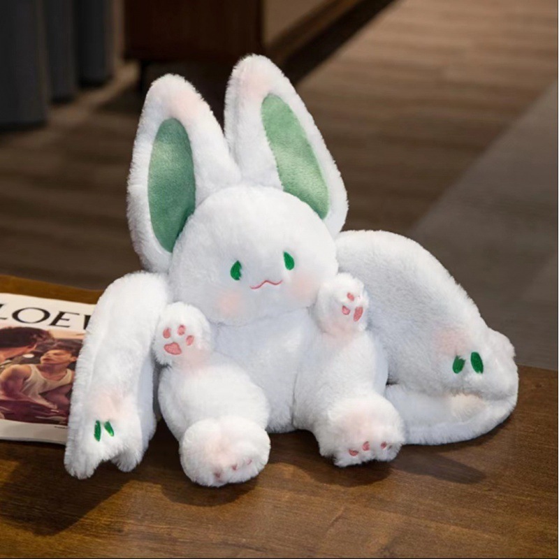 Best-Seller on Douyin Kweichow Moutai White Rabbit Bat Rabbit Plush Doll Rabbit with Wings and Wings Spot Plush Doll