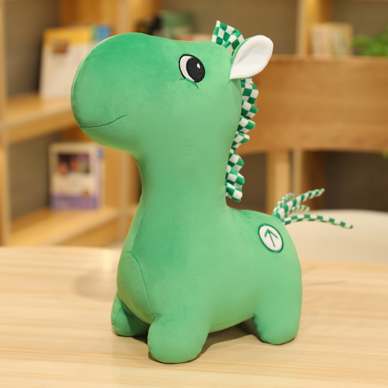 新款小绿马毛绒公仔创意毛绒玩具通行绿马摆件装饰钥匙扣活动礼品