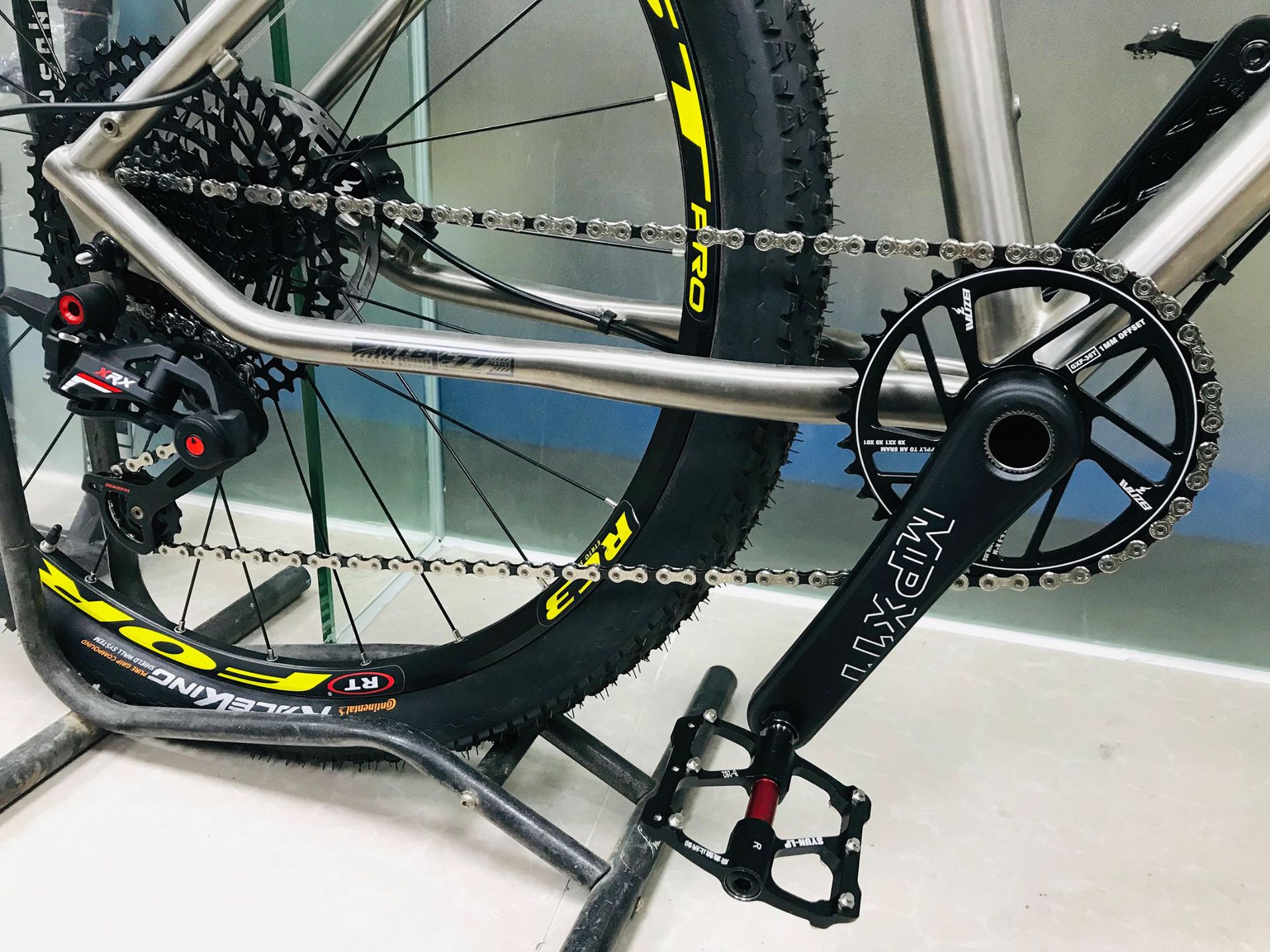 prowheel浩盟mpx11山地车中空一体牙盘左右曲柄gxp自行车直装牙盘