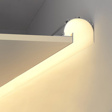洗墙灯led线性铝槽反光灯槽卧室客厅灯带线条灯走廊顶角回光灯槽