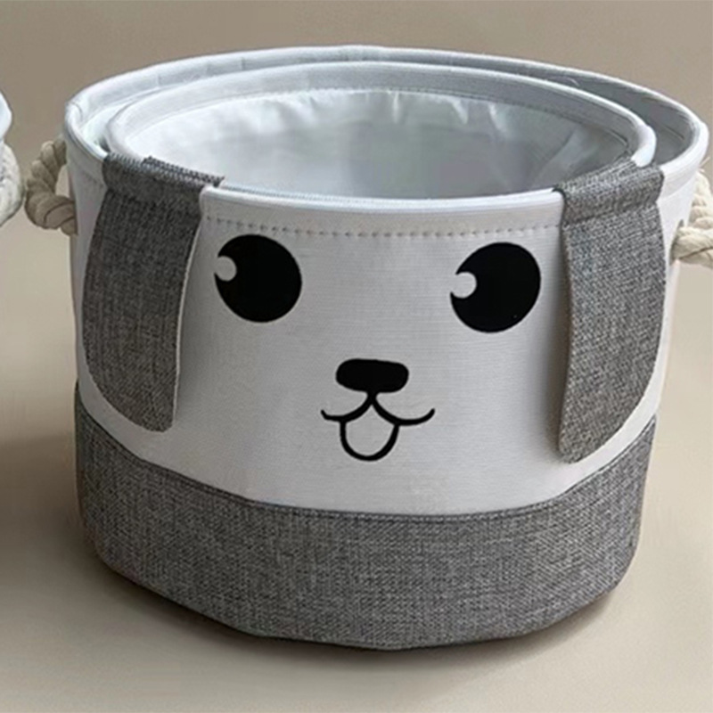 household dirty clothes basket cartoon puppy home storage basket folding storage bucket fabric laundry basket