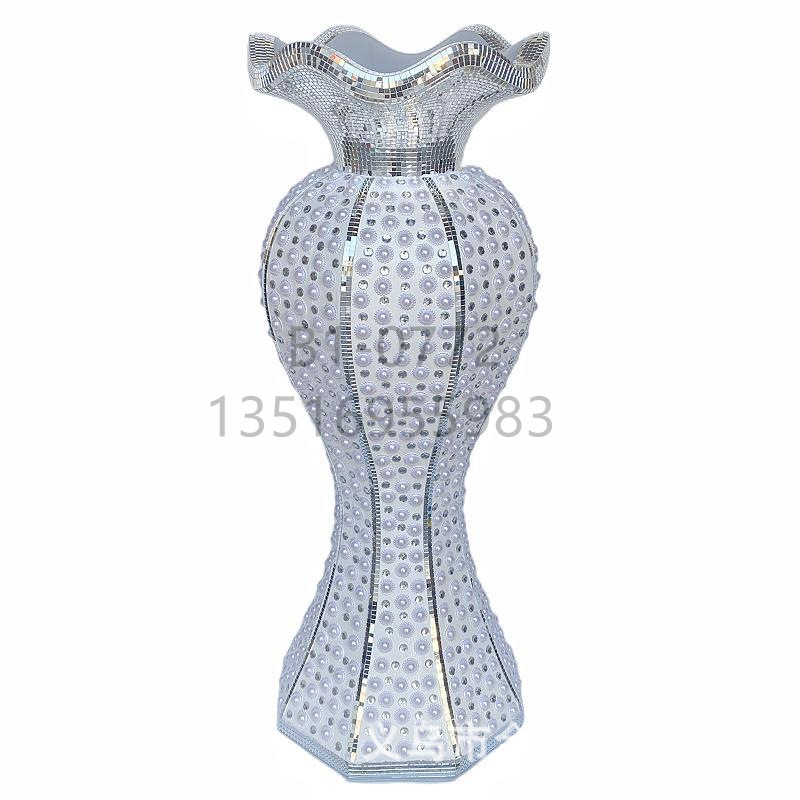 Factory Wholesale Hair Fringe Grip Stabilizer Pad Pearl Glass Flower Arrangement Vase Living Room and Hotel Gift Decoration Floor Large Vase Lens Flower Device