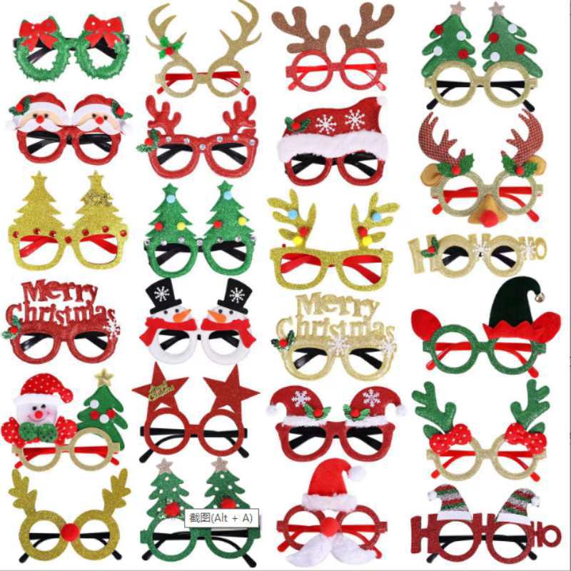 2024 new christmas decoration glasses adult christmas gifts for children holiday supplies party creative glasses frame