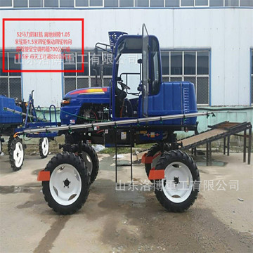 柴油自走式高架打药车折叠杆四轮打药车农作物高杆喷雾打药车