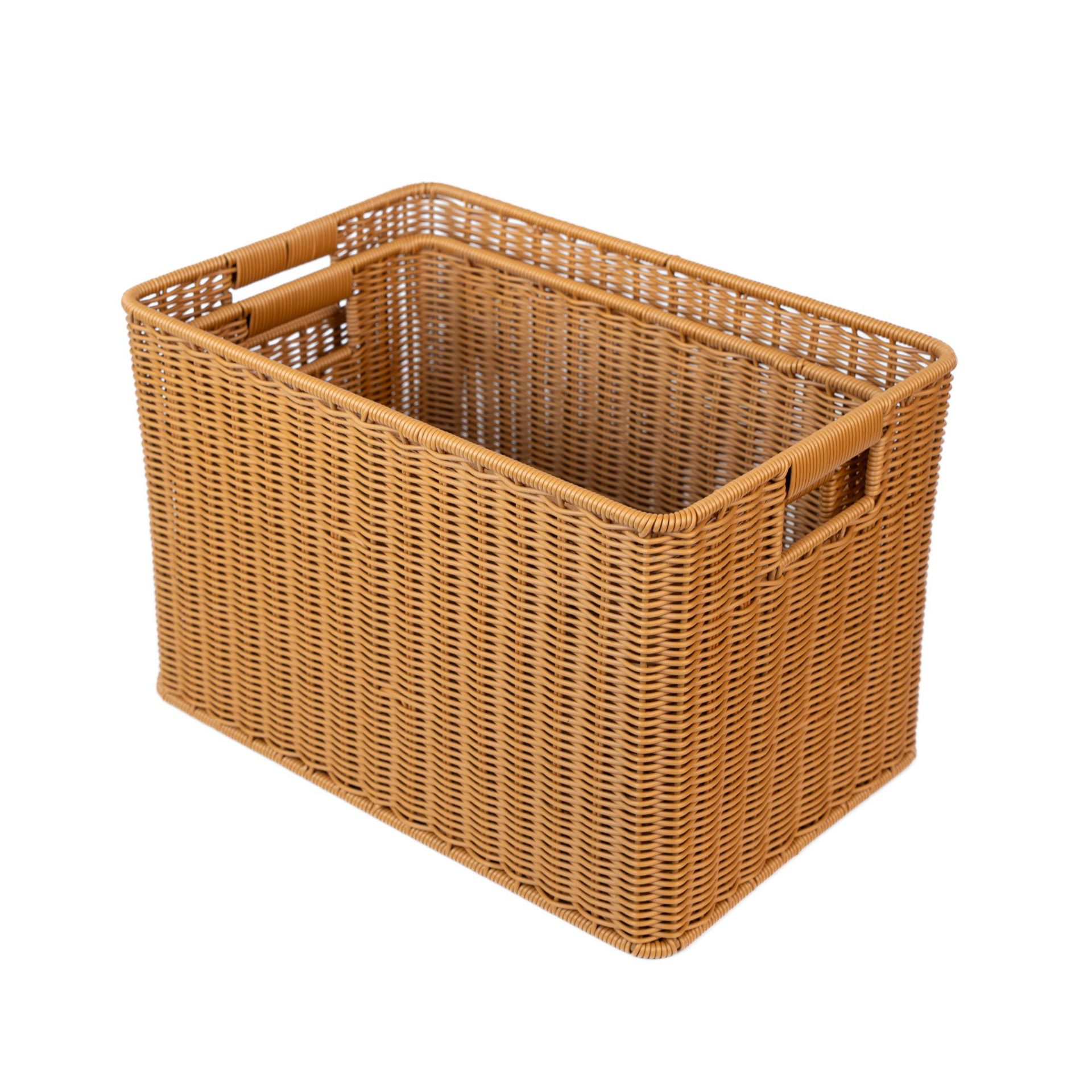 防藤手工编织收纳筐储物大容量整理筐收纳篮衣柜桌面多功能置物架