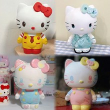 抖音儿童涂色石膏娃娃白胚diy手工涂鸦彩绘hellokitty猫上色玩具