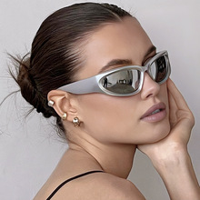 欧美Y2K千禧风未来高级感墨镜女INS新款太阳镜男防紫外线骑行眼镜