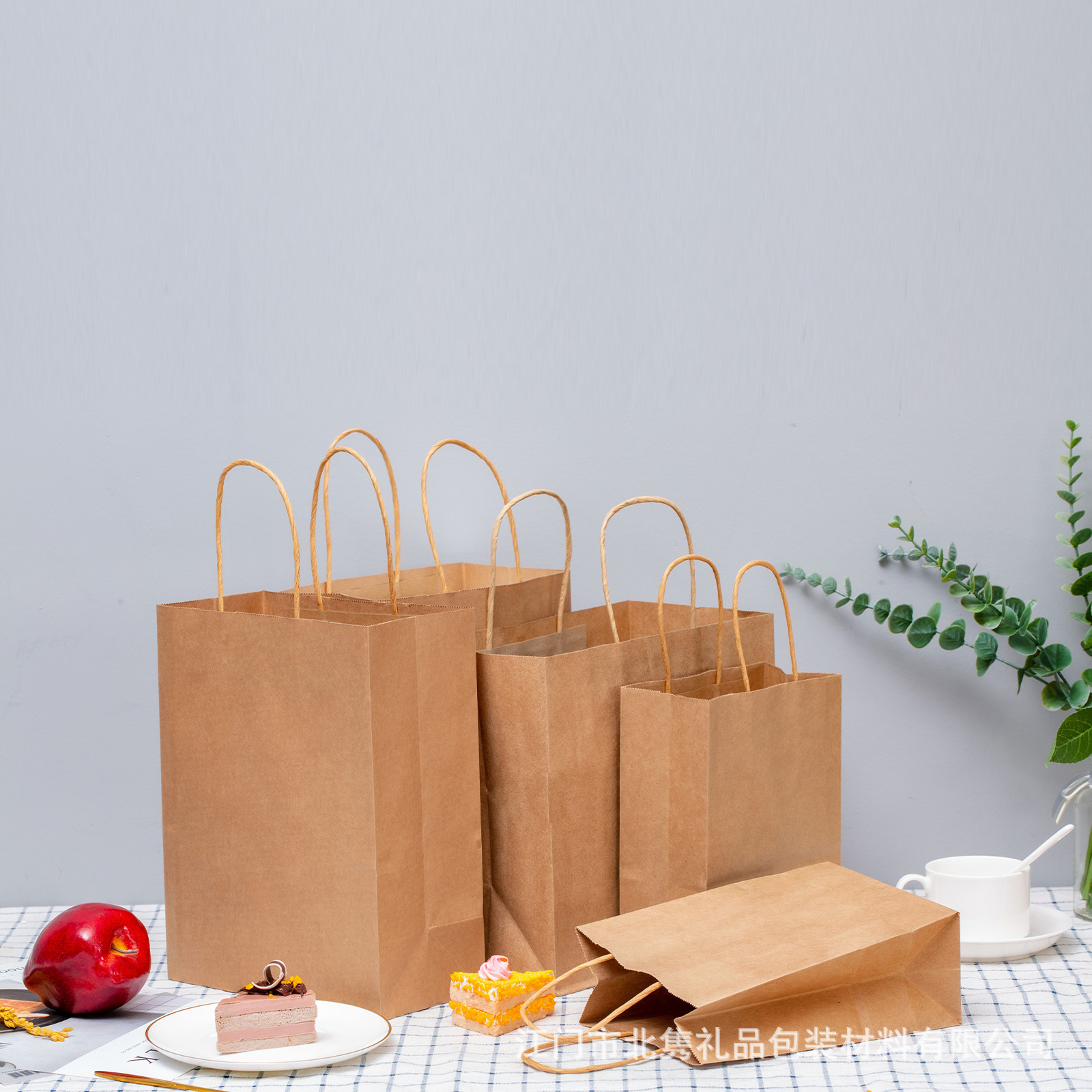 厂家现货牛皮纸袋礼品包装袋奶茶服装外卖袋子加印logo手提袋