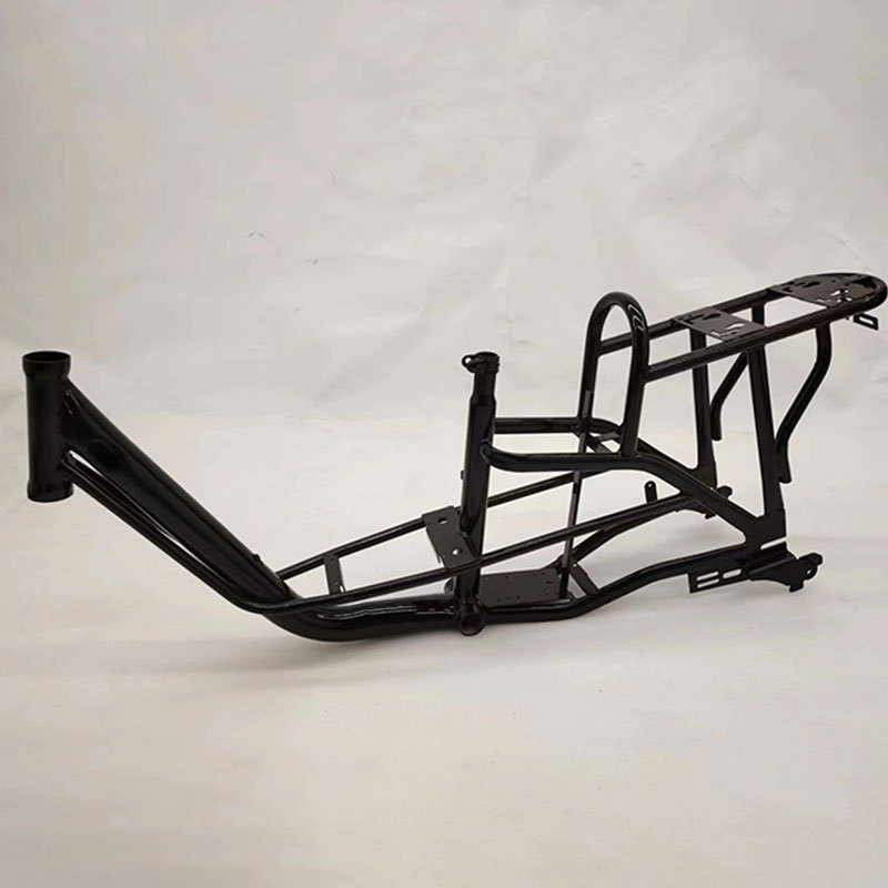 电动车车架组件高碳钢一代单减震黑 海霸款车架 电动车配件-阿里巴巴