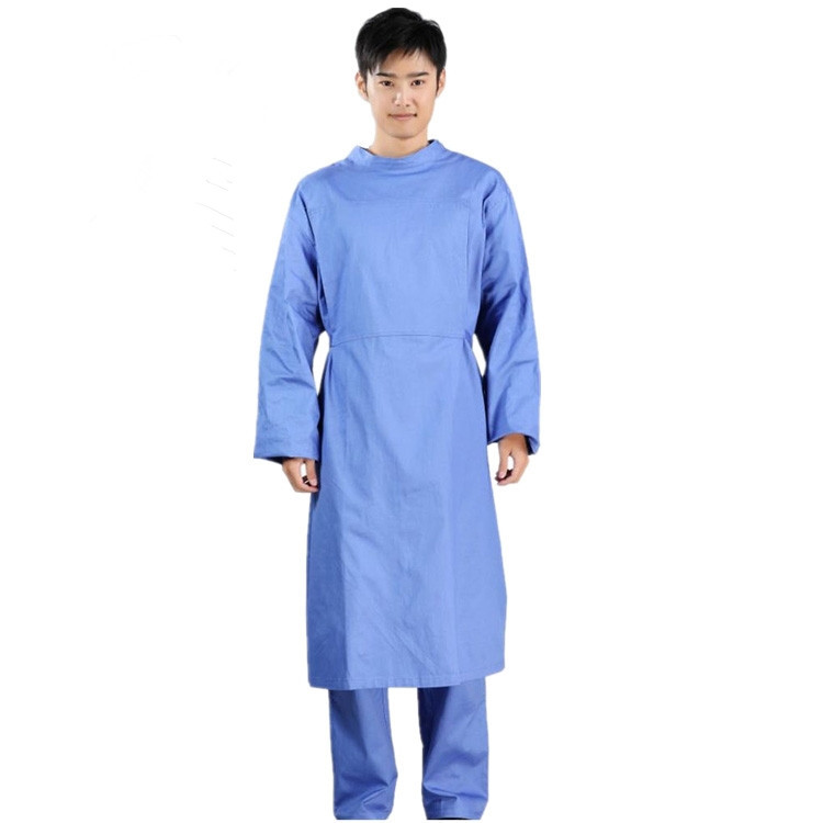 【批发】医院手术衣墨绿色长袖手术服 男女刷手衣棉隔离衣耐漂