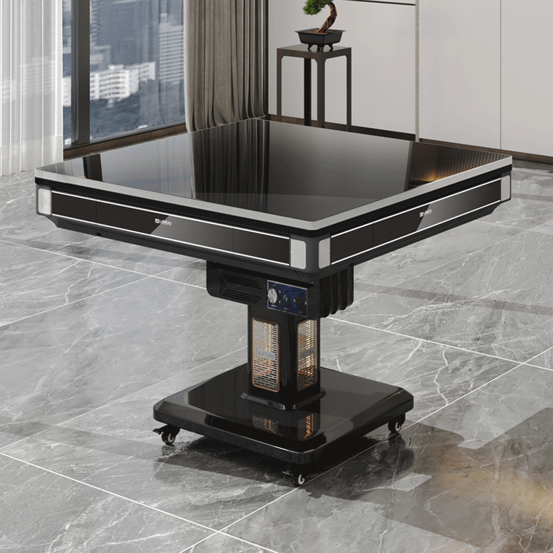 全自动麻将机家用小型迷你折叠静音餐桌两用电动麻将桌黑色-阿里巴巴