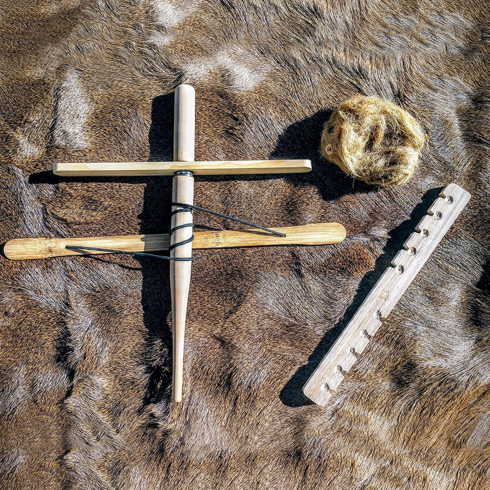 跨境热销双人版钻木取火户外edc急救生火工具亲子互动教学器材