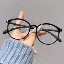 新款防蓝光平光镜韩版素颜眼镜框复古圆小框无度数框近视成品眼镜